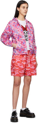 COMME DES GARÇONS GIRL Pink & Blue Camo Hooded Jacket