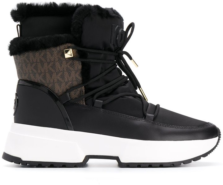 michael kors rosario lace up boots