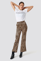 Thumbnail for your product : Na Kd Trend Flared Shiny Leo Pants Leoprint