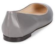 Sergio Rossi Round Toe Leather Ballet Flats