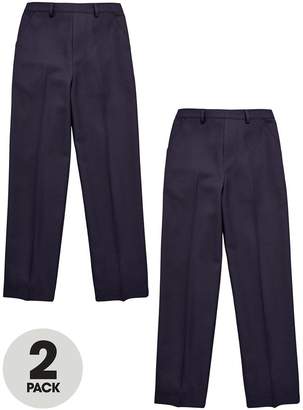 Very Boys 2 Pack Pull on School Trousers