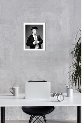 Globe Photos Entertainment & Media Smiling Sid Caesar Standing in Studio - Unframed Photograph