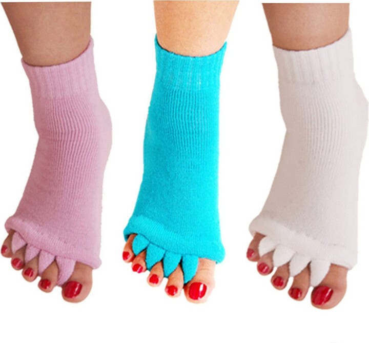 Minjie Men Women Comfort Foot Toes Alignment Socks Stretch Tendon Relieve Pain Feet Multi
