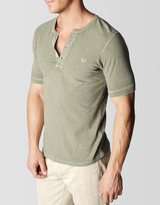 Thumbnail for your product : True Religion Short Sleeve Raglan Knit Henley
