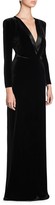 Thumbnail for your product : Giorgio Armani Stretch Velvet Long Sleeve V-neck Gown