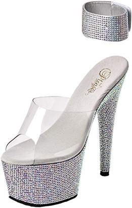 Pleaser USA Women's Bejeweled-712Rs Platform Sandals,4 EU