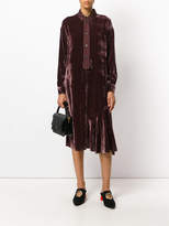 Thumbnail for your product : Hache velvet button-up shirt dress
