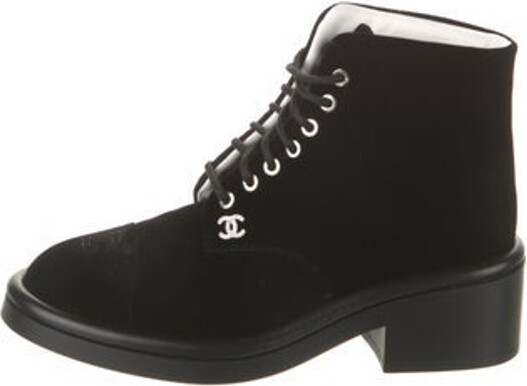 Chanel 2022 Interlocking CC Logo Combat Boots w/ Tags - ShopStyle