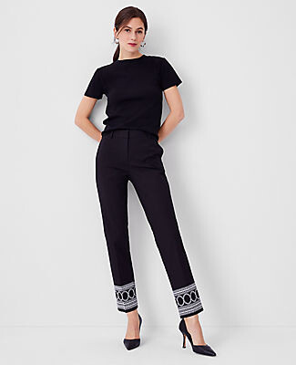 Ann Taylor The Eva Ankle Pant in Embroidery - ShopStyle