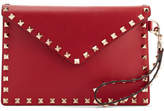 Valentino - The Rockstud Leather Pouch - Red
