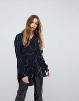 Thumbnail for your product : Weekday Squiggle Print Shirt
