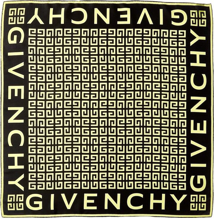Givenchy 4g Monogram Silk Square Scarf in Purple