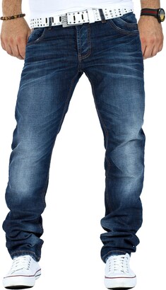 Cipo & Baxx Jeans Da Uomo Slim Fit Stretch Denim Pantaloni 807 Blu 36w X 32l 123086895 - Foto 5