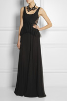 Thumbnail for your product : Jason Wu Lace-paneled silk crepe de chine gown