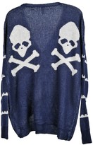 Thumbnail for your product : ChicNova V Neckline Skeleton Printed Cardigan with High Low Hem