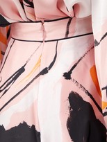 Thumbnail for your product : Roksanda Colvin Abstract-print Silk-satin Skirt - Pink Multi
