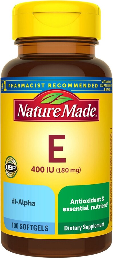 Nature Made Vitamin E 180 mg (400 IU) dl-Alpha Softgels, 100 CT