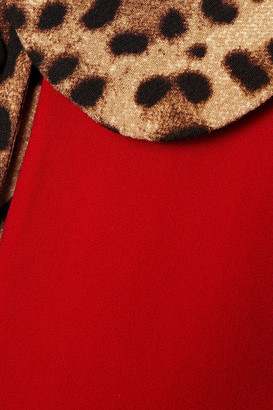 Dolce & Gabbana Leopard-print Stretch-crepe Mini Dress