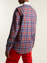 Thumbnail for your product : Blouse - Stevie Point-collar Cotton-tartan Shirt - Red Navy