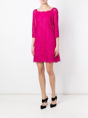 Dolce & Gabbana floral lace fitted dress