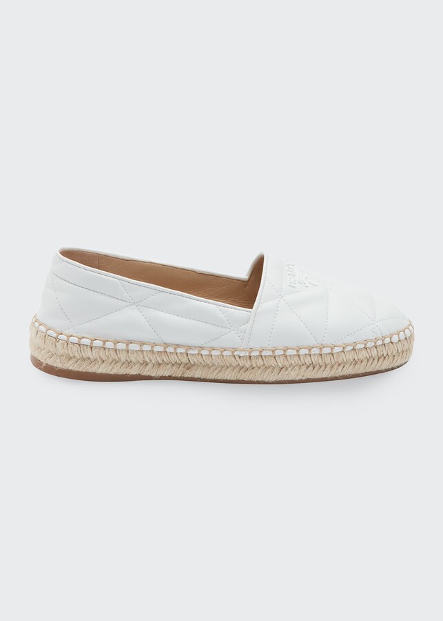 Prada Flat Quilted Leather Espadrilles ShopStyle