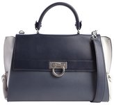 Thumbnail for your product : Ferragamo blue and gray tri-color leather medium 'Sofia' bag