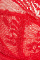 Thumbnail for your product : Wacoal Chrystalle Paneled Embellished Point D'esprit And Stretch-lace Underwired Bra
