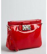 Thumbnail for your product : Miu Miu Cherry Patent Leather Jeweled Convertible Baguette