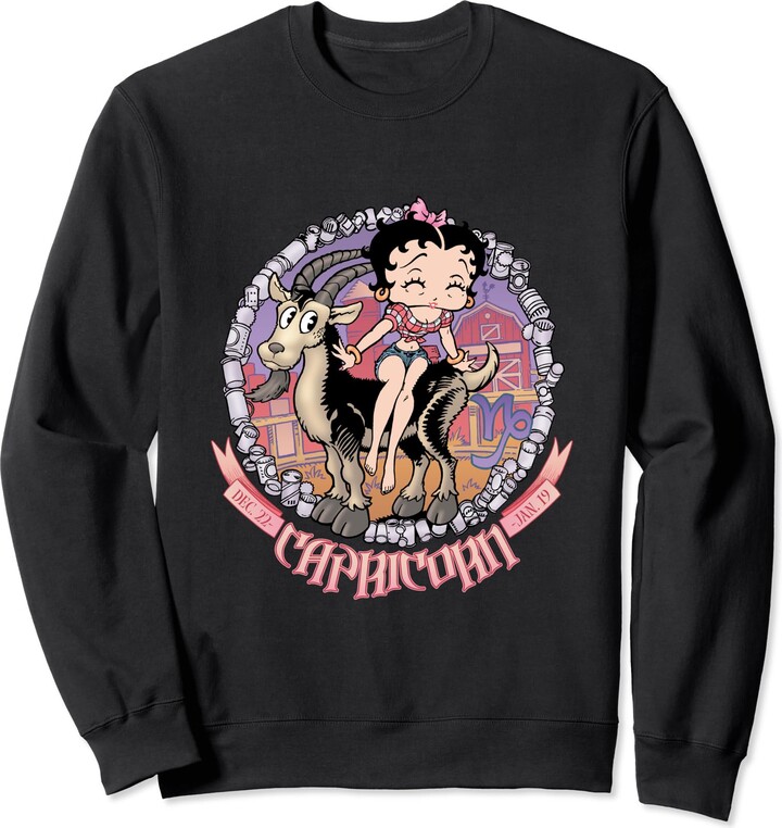 Betty Boop Capricorn Astrological Sign Sweatshirt