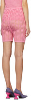 Thumbnail for your product : Paula Canovas Del Vas Pink Knitted Shorts