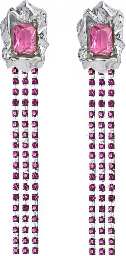 Sterling King Maude Crystal Drop Earrings