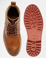 Thumbnail for your product : ASOS Brogue Boots in Leather