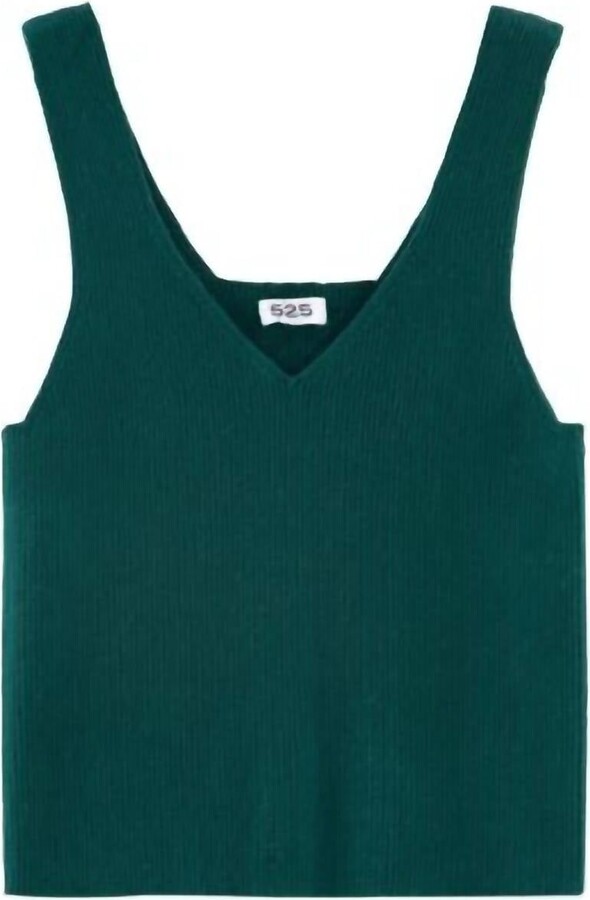 525 America Women's Sweetheart Tank Top In Emerald