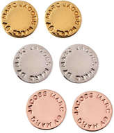 Thumbnail for your product : Marc by Marc Jacobs Logo Disc Stud Earrings, Silvertone