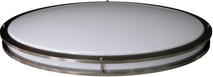 AMAX LIGHTING JR 32 in. 1-Light Nickel LED Flush Mount Light 3000K