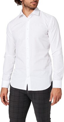 Seidensticker Men's Business Shirt Iron-Free Shirt with Very Slim Cut - X-Slim Fit - Long Sleeve - Kent Collar