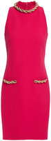 Thumbnail for your product : Moschino Chain-trimmed Wool-blend Crepe Mini Dress