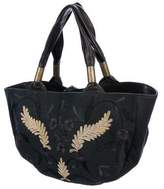 Thumbnail for your product : Chloé Leather-Trimmed Embroidered Tote