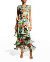 Thumbnail for your product : Bronx and Banco Tropics Red Belted Ruffle Maxi Dress