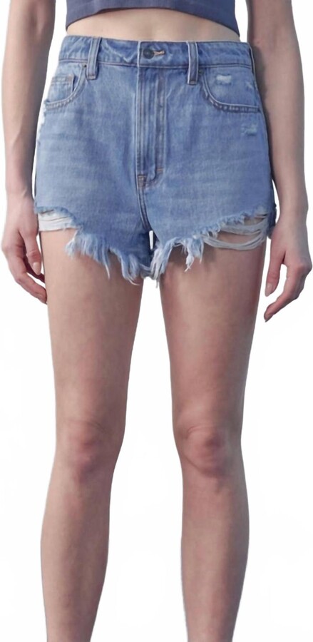 HIDDEN Finn High Rise Shorts In Dark Blue