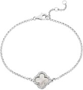 Thumbnail for your product : Auree Jewellery Irini Sterling Silver & Mother Of Pearl Clover Bracelet