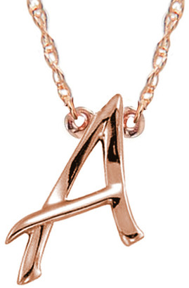 Jane Basch 14K Rose Gold A-Z Initial Necklace (A-Z)