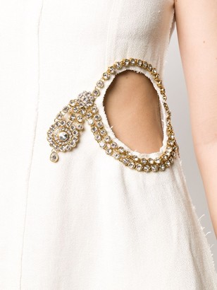 J.W.Anderson Crystal-Embellished Cut-Out Detail Dress