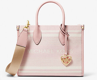 Michael Kors Mirella Small Striped Cotton Canvas Crossbody Bag - ShopStyle