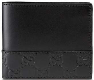 Gucci Leather and Signature wallet