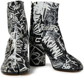 Thumbnail for your product : Maison Margiela Tabi Split-toe Printed Leather Ankle Boots