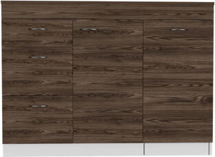 Latitude Run Laurel 3-Drawer L-Shaped Convertible Kitchen Island