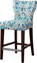 Thumbnail for your product : Madison Home USA 25" Saffron Tufted Back Counter Height Barstool Blue/Yellow