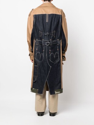 Junya Watanabe Patchwork Double-Breasted Coat