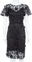 Thumbnail for your product : Dolce & Gabbana Black Guipure Lace Sheath Dress M